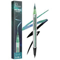 Pudaier Black and Multichrome Waterproof Liquid Eyeliner, Stay All Day Eye Liner Pen with Precise Tips for Women, Smudge-Proof & Transfer-Resistant, Vegan & Cruelty-Free