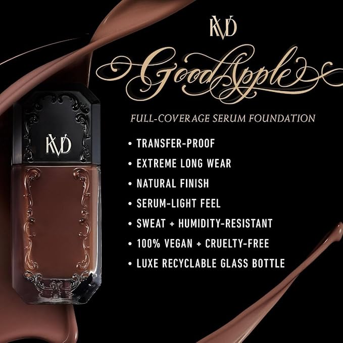KVD Beauty Good Apple Non-Comedogenic Full-Coverage Serum Foundation Tan 074
