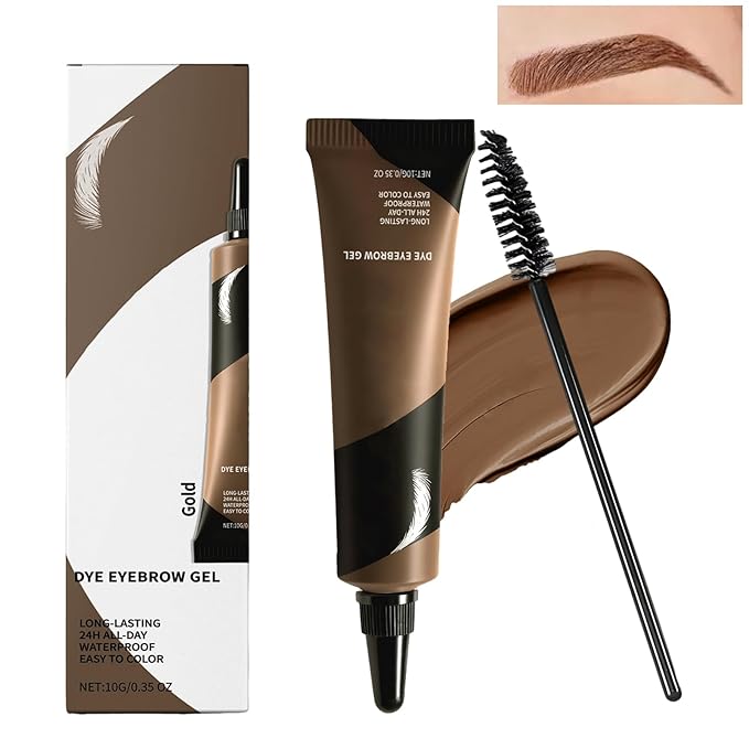 Long-lasting Waterproof Smudge-proof Liquid Eyebrow Gel/Tint, Sweatproof Eyebrow Dye Cream - Multifunctional Brow Definer for Salon Use, Eyebrow Dye for Women （BLONDE）
