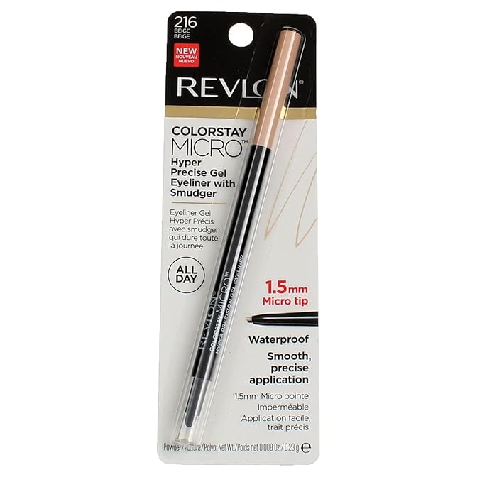 REVLON Colorstay Micro hyper Precision Gel Eyeliner, Waterproof, Long wearing, 0.009 oz, beige