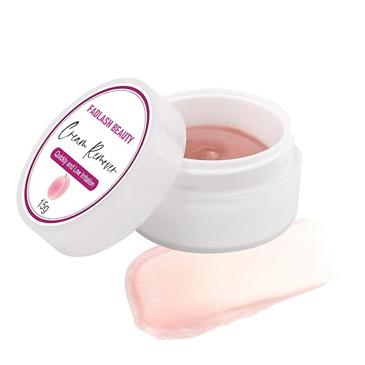Lash Remover for Lash Extensions 15g Cream Lash Extension Remover Dissolves Quickly Gentle and Low Irritation Lash Remover for Sensitive Skin Professional Lash Glue Remover for Salon, Peach