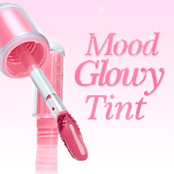 Peripera Mood Glowy Tint, Watery Glow Finish, Buildable Fresh Color, Lightweight, Long-Lasting, Non-Sticky, Korean Lip Tint (01 TINY STRAWBERRY)