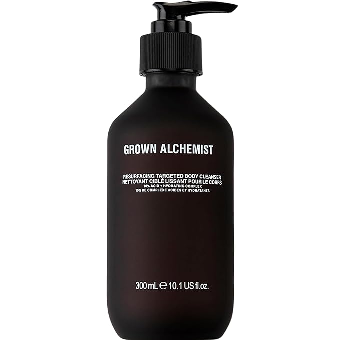 Grown Alchemist Resurfacing Targeted Body Cleanser – Smoother Skin from the First Use – Acne Body Wash & Exfoliator for Keratosis Pilaris with Salicylic, Lactic & Glycolic Acids, 300mL