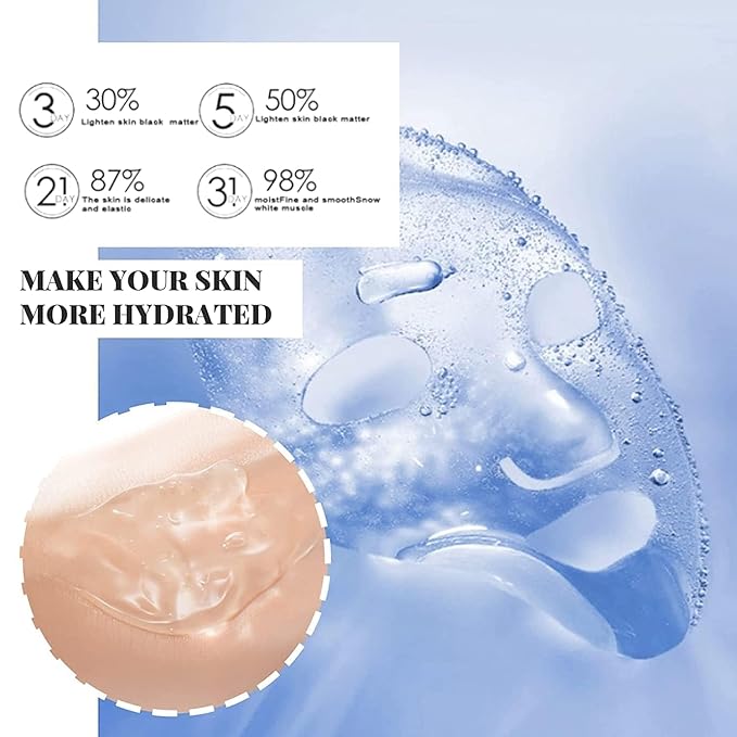 40 Pack Collagen Firming Face Mask，Wash-Free Firming Anti-Ageing Moisturising Face Mask,Smooth & Tight Skin,Facial Masks For Both Men And Women Of All Skin Types