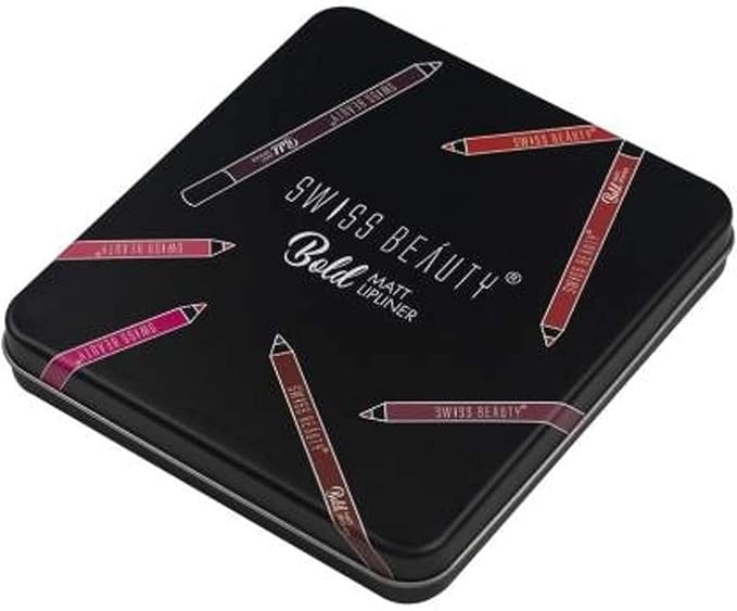 adceftp ty Bold Matte Lipliner Pencil Set | Long Stay | Smudge Free | Waterproof | Creamy Lip Liner Pencil| Multi Color, (1.6g x12) Pack Of 12