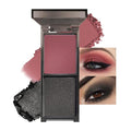 CAKAILA Wine Red Black Two Color Matte Shimmer Eyeshadow,Bright Eye Shadow Powder,Professional Long-Lasting Waterproof Makeup Palette,Easy-To-Apply and Compact for Travel