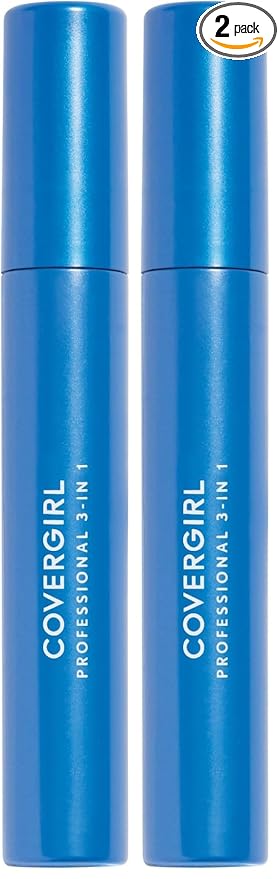 Covergirl Professional All-in-One Curved Brush Mascara, Very Black, 0.3 Fluid Ounce (Pack of 2)