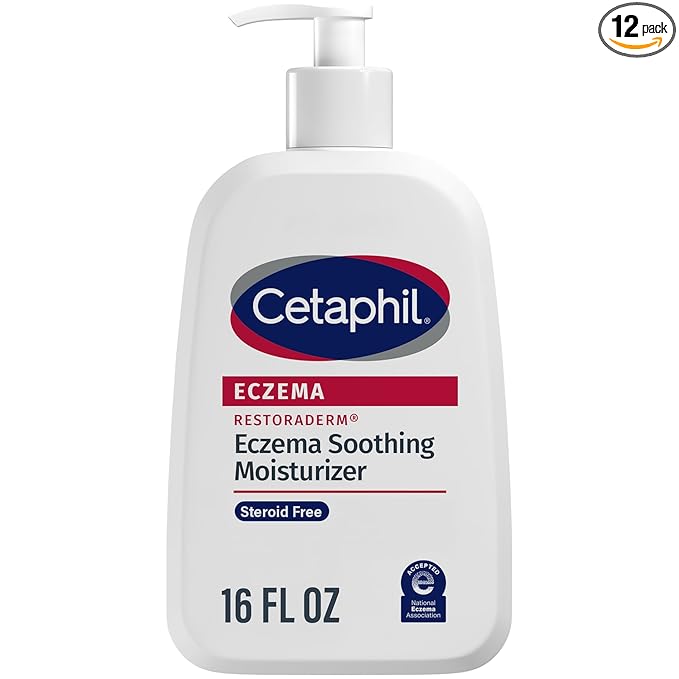 CETAPHIL ECZEMA RESTORADERM Soothing Moisturizer, For Eczema Prone Skin, 16 oz, Fewer Symptom Flare-Ups, 48 Hour Hydration, 1% Skin Protectant Colloidal Oatmeal, Steroid Free, Doctor Recommended Brand