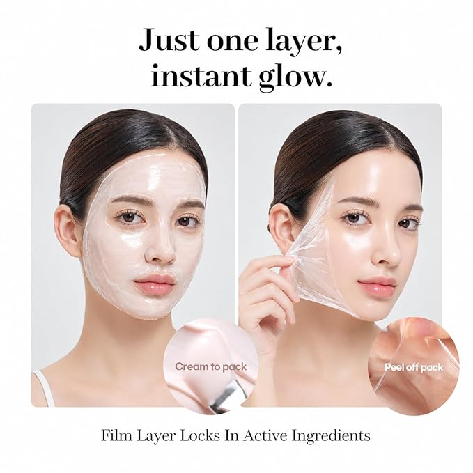 AROCELL Super Collagen Wrapping Facial Mask 80ml / 2.70 fl oz – Korean Peel Off Face Mask Pack with Collagen Film Care | Hydrating, Firming & Elasticity Boosting Exfoliating Skincare