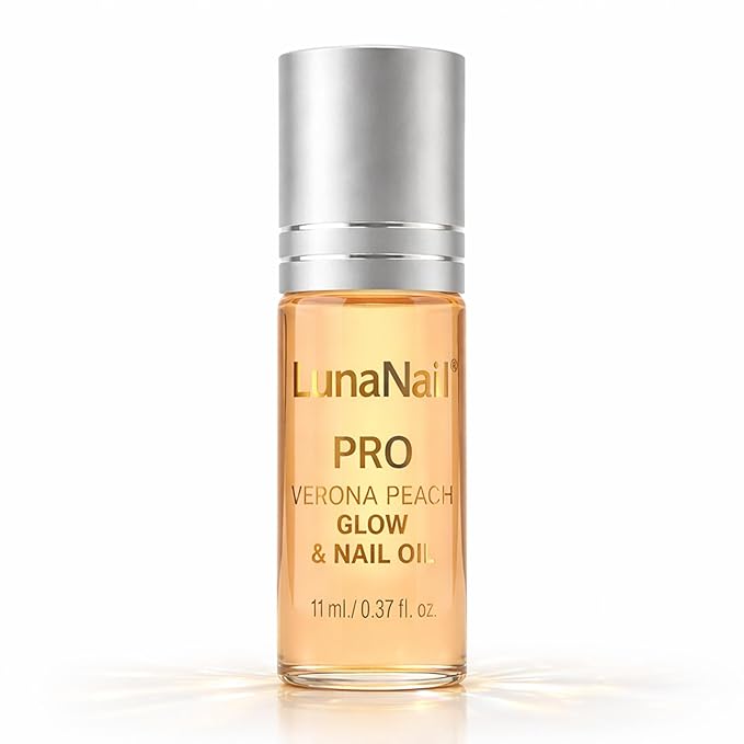 Cuticle Oil for Nails & Growth, Roll-On | Vitamin E & Jojoba Nail Strengthener Serum | Deep Hydration for Dry, Damaged Cuticles | Overnight Repair Treatment | Vegan (Verona Peach Glow)