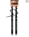 2 PCS Black Eyeliner Pencil Set, Matte & Glitter Gel Eyeliner Pencil kit, Waterproof & Smudge-proof Waterline Eye Liner Pen Beauty Makeup for Mature Women, Girls, Daily, Party, Halloween-Black Set