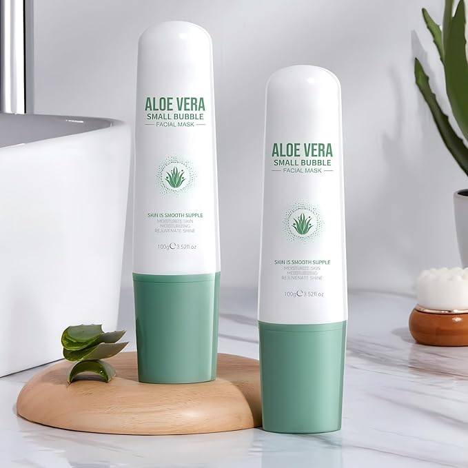 Aloe Vera Gel Mousse Bubble Face Mask for Women, Hydrating & Nourishing Face Masks for Moisturizing Skin Care, Soothing & Calming Overnight Face Mask 3.52oz