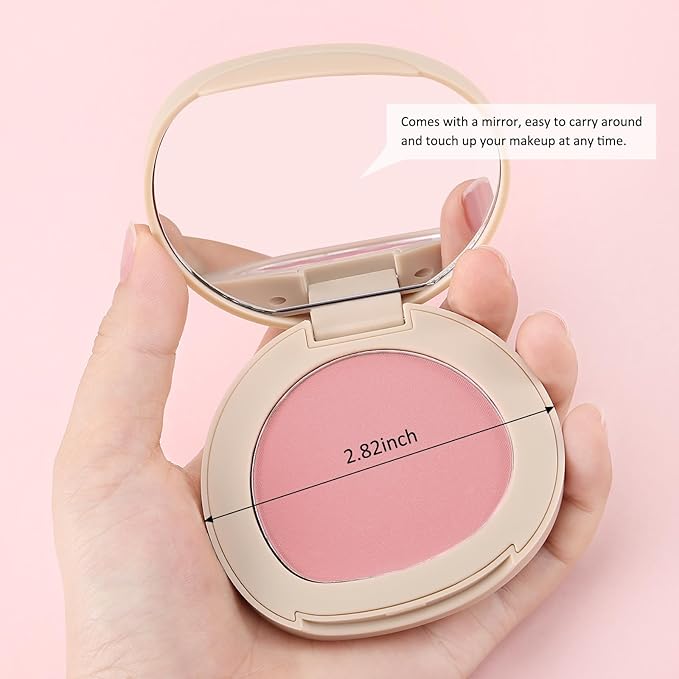 Boobeen Loose Powder Blush Air Cushion Blush, Natural Blusher for Cheeks, Highly Pigmented Blush Makeup Easy to Blend Makeup Blushin, All Day Wear (A-004, 0.35 Ounce (Pack of 1))
