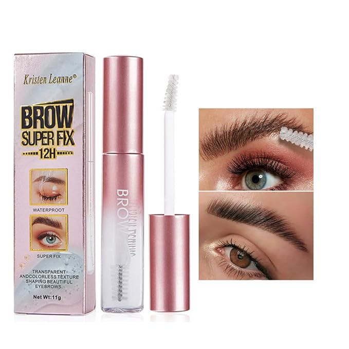 Clear Eyebrow Gel Waterproof Long Lasting Brow Fixing Gel Liquid Eyebrow Styling Brow Enhancer for Eye Brows Lift & Freeze