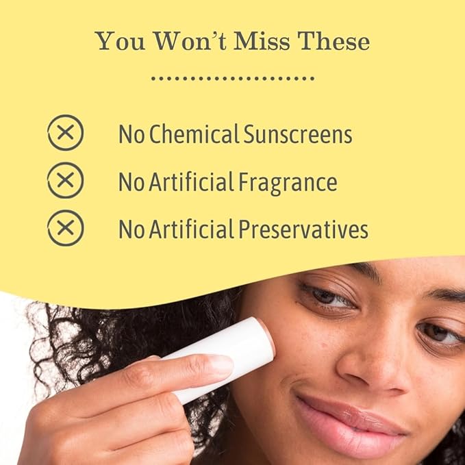 Earth Mama Lady Face Tinted Mineral Sunscreen Stick SPF 40-0.74 oz - Light/Medium Tint - Non-Nano Zinc - Broad Spectrum Face Sunscreen - Blends with Most Skin Tones