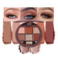 Deep Brown Neutral Matte & Shimmer Eyeshadow Palette, 6 Color High Pigment Blendable Eye Shadow Makeup for Older Women, Lightweight Travel Size, Suitable for All Eye Shapes, Smokey Dramatic Look 12#