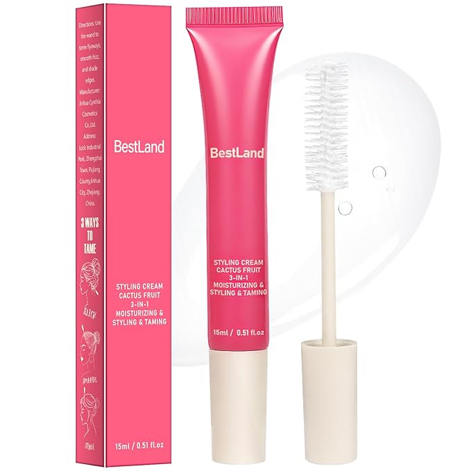 Cactus Fruit 3-in-1 Hair Taming Wand for Flyaways & Frizz – Slick Back Hair Stick with Lightweight Styling Cream, Non-Greasy Hair Mascara for Baby Hair, Edge Control & Smooth Finish, Citrus Scent
