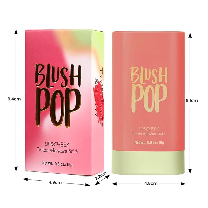 Highlighter Makeup Stick - Blush Highlighters Makeup Stick for Face & Body, Natural Silky Shimmer Highlight, Bendable Long Lasting Cream Korean Highlighter (Soft Pink)