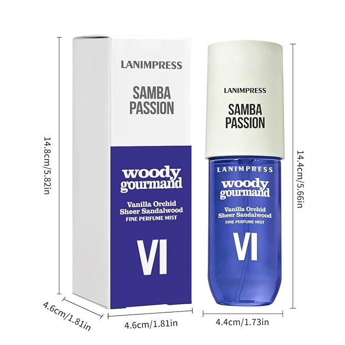 3 FL OZ No.6 Hair Mist and Body Spray for Women,Eau De Parfum, Fresh Fruity Perfume, Floral Flavors Gourmet Scent– With Notes of Velvet Plum,Sugared Violet,Vanilla,Travel Size Fragrance