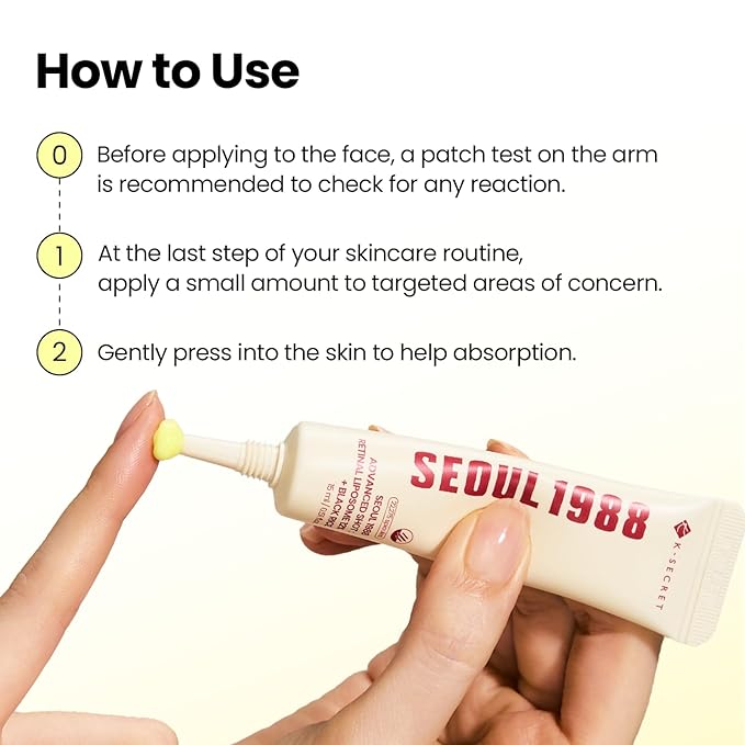 K-SECRET SEOUL 1988 Retinal Advanced Shot – Formulated with 22,275 Spicules and Advanced Retinal Liposome 12% | Fine Lines and Skin Texture Care Serum | Korean Skincare, 15ml / 0.51 fl oz