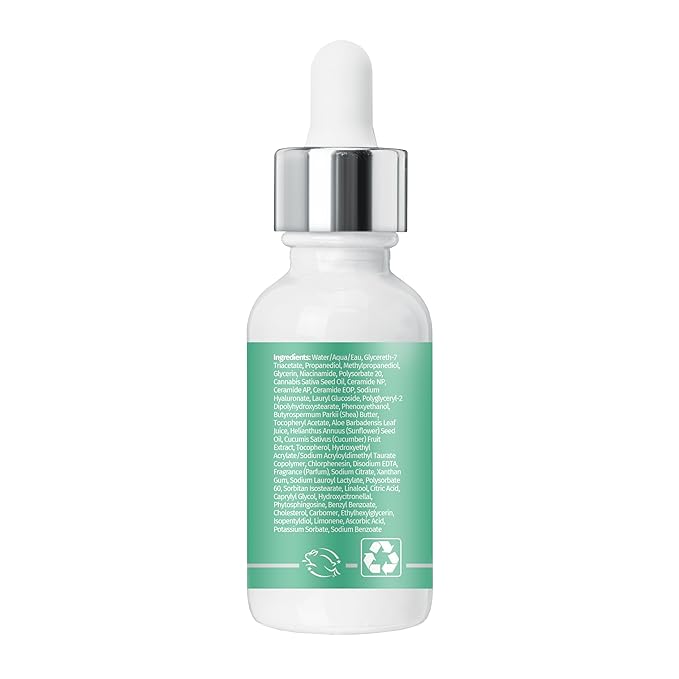 Hempz Cucumber Aloe, Facial Serum, Beauty Actives with Ceramides for dry to normal skin, for men and women, 1oz