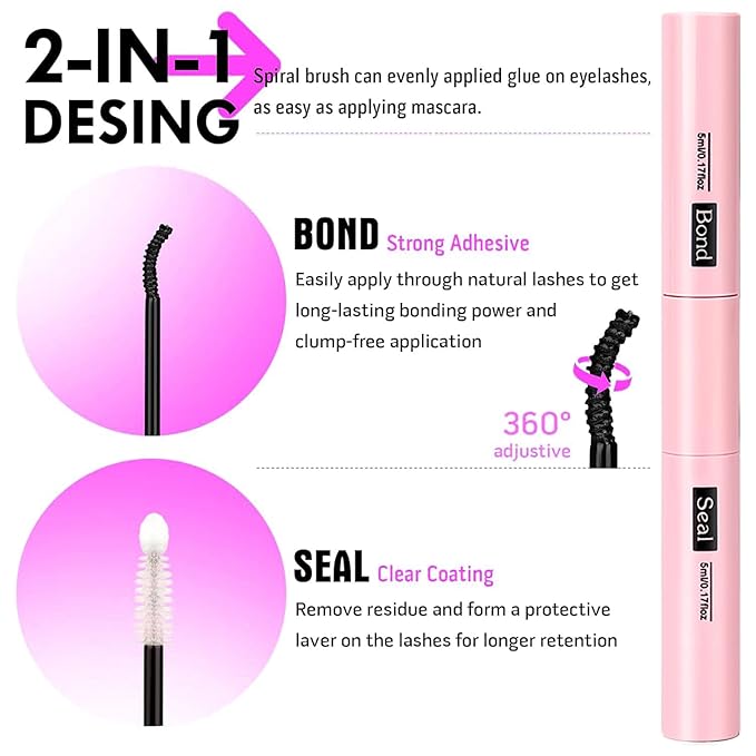 YIDUO Lash Clusters Kit with Spikes+Bottom Lashes Extensions 40D+60D+80D+100D Wispy Individual Cluster Eyelash Kit 600pcs Eyelash Cluster Extensions with Lash Bond and Seal Tweezers Remover