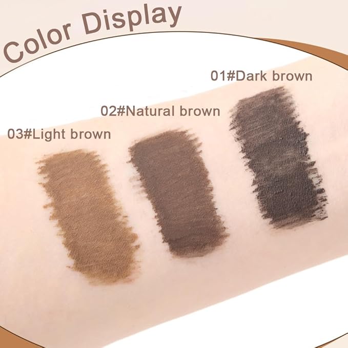 BINGBRUSH 2Pcs-Eyebrow Mascara Tinted Thickening,Brown Mascara Fast Sculpt,Waterproof, Transfer-proof, Brush to Fill in Eyebrows and Cover Gray Hairs - Cruelty Free (02# Natural Brown)