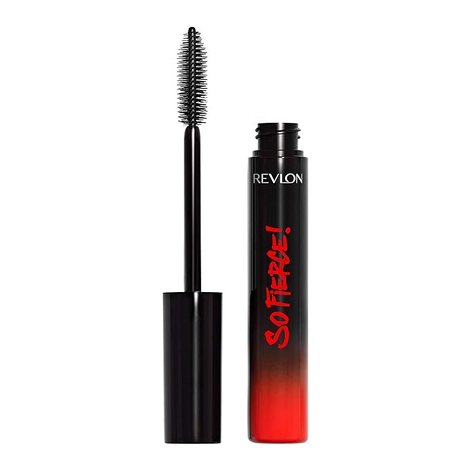 Revlon Mascara, So Fierce Eye Makeup, Lasts up to 24 Hours, No Clump, Smudge-Proof, Flake-Free, 703 Blackened Brown, 0.25 fl oz