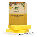 2 Pack Lemon & Turmeric Soap Bar for Dark Spots - Powered by Kojic Acid & Vitamin C and Deeply Moisturizing with Shea Butter - SLS Free