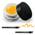 Erinde Yellow Gel Eyeliner, Waterproof Cream Eyeliner Gel Pot, High-Intensity Pigments Long Lasting Smudge Proof Eye Liner Eyebrow Makeup, Waterline Matte Eye Liner with 2PCS Brushes, B01 Yellow