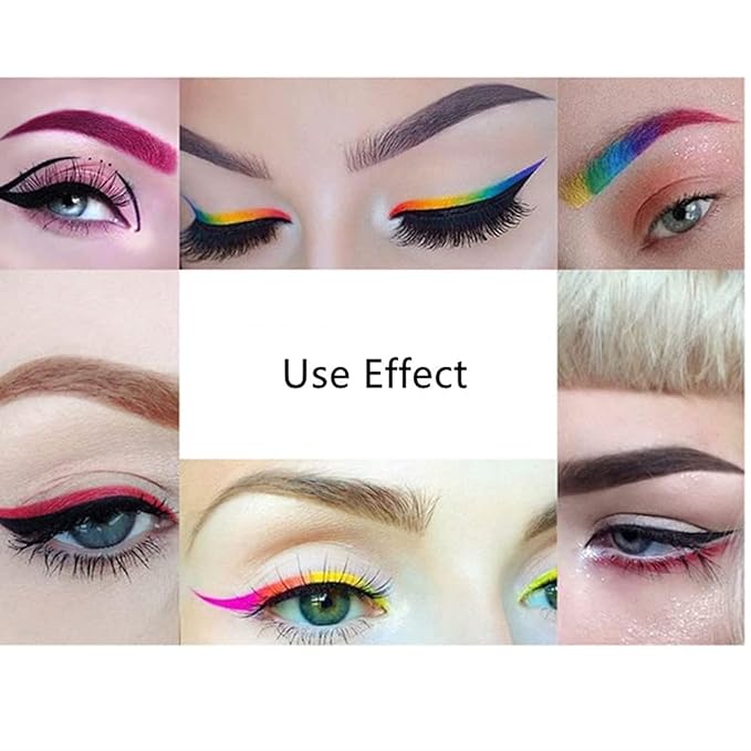 12 Colors Eyebrow Pomade - Full-pigmented, Long Lasting Waterproof Eyebrow Cream Gel Filling & Shaping Tinted Enhancers with Brush for Daily or Cosplay (05 White Out)
