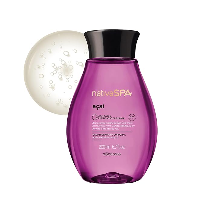 Nativa SPA by O Boticário, Açaí Body Oil, Scented Moisturizer, 6.8 Ounce
