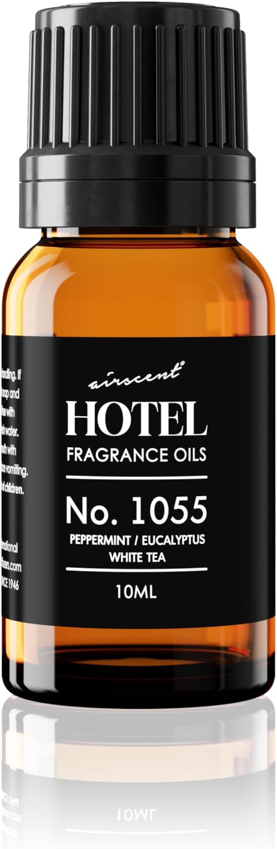 AirScent Hotel Diffuser Oil No. 1055 Inspired by Energize Hotel Scent - Peppermint Eucalyptus White Tea - Fragrance Oil Blend for Ultrasonic and Waterless Diffusers and Crafting - 10 mL