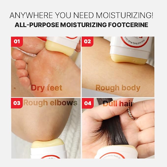 Foot & Body Shea Butter Stick Balm 0.71 oz foot cream for dry cracked heels and feet, Multi moisturizing stick,Made of Shea Butter, OliveOil, Sunflower Oil, Argan Oil.