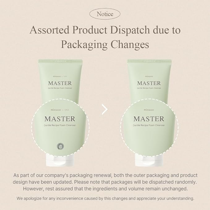 mixsoon Master Gentle Recipe Foam Cleanser-Mild Exfoliation Daily Cleanser, Amino Acid Complex and Cica, Soft Foam for Clear, Moisturized Skin 150ml / 5.07 fl. oz. Korean Glass Skin Care