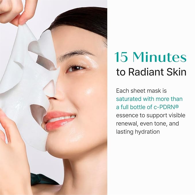 REJURAN® Turnover Mask, c-PDRN® (5ea) – Original Salmon DNA for Firming, Hydration, Repairing & Revitalizing. Achieve Youthful, Radiant Skin. Korean Skincare. Ultra Microfiber Sheet Mask