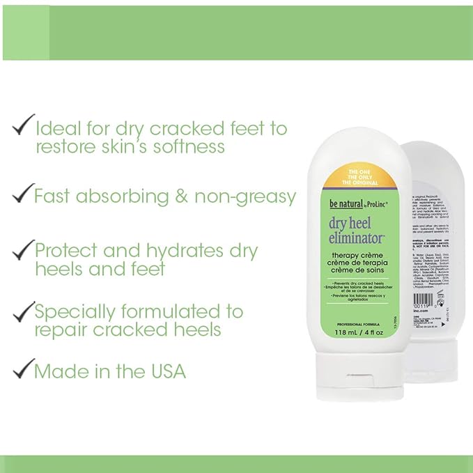 ProLinc Dry Heel Eliminator | Protect and Hydrate Dry Heels and Feet | Fast Absorbing and Non Greasy | Made in the Usa | 4 Fl. Oz