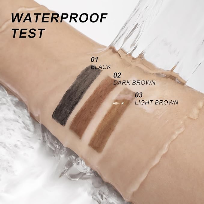 YOUNG VISION 3 in 1 Eyebrow Pencils for Women, Eye Brow Pen, Brush and Razor Trio, for Natural Hair-Like Brows, Easy to Color, Waterproof, Quick-Drying, Lasts All Day (Dark Brown)