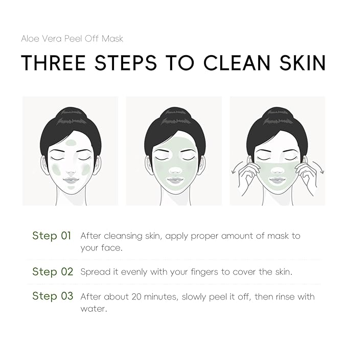 Aloe Vera Peel Off Jelly Face Mask, Exfoliating Hydro Jelly Masks for Facials, Moisturizing, Refreshing, Pores Cleansing, Oil Control, Soothes & Strengthens Skin Barrier for All Skin Types