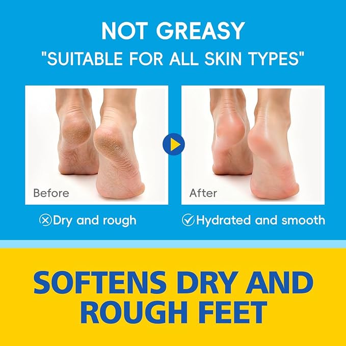 Peach Foot Cream Stick for Dry Cracked Heels and Feet, Moisturizing Heel Balm Stick, Softening Foot Care for Rough Skin, Callus & Dryness, Peach Hydration, 2-Pack