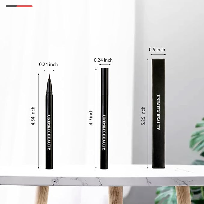 UNIMEIX Liquid Liner - Waterproof Eyeliner Pen, Precise All Day Wear, Brown
