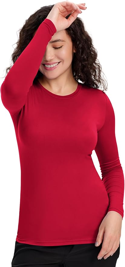 COZYFIT Scrub Undershirts Long Sleeve Women - Underscrub Comfort Tee