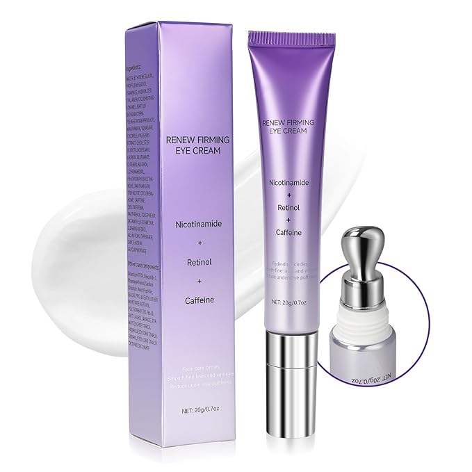 Advanced Triple-Action Eye Cream with Niacinamide, Retinol & Caffeine - Reduces Dark Circles, Puffiness & Fine Lines, Firms Delicate Eye Area, Anti-Aging Treatment for Brighter, Youthful-Looking Eyes