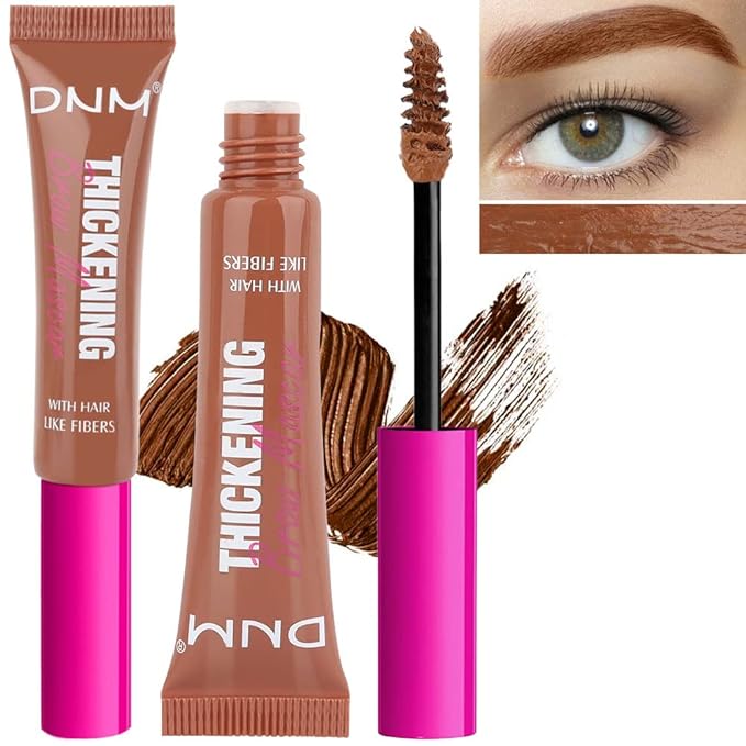 Tinted Thickening Brow Mascara,Tinted Eyebrow Gel,Waterproof, Transfer-proof, Brush to Fill in Eyebrows and Cover Gray Hairs - Cruelty Free (2pcs 04 Rich Auburn)