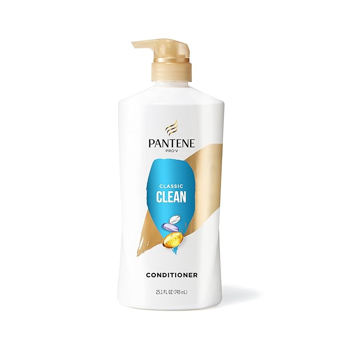 Pantene Conditioner, Classic Clean - Pro-V Nutrients for Dry, Color-Treated Hair, 72 Hour Nourishment, Healthy Looking Hair Every Wash, Antioxidant-Rich, Paraben Free, 25.1 Fl Oz