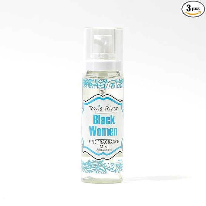 Tom's River Fine Fragrance Body & Hair Mist | Tropical Mango Scented (Pack of 3) | For Daily Use | Travel-Friendly | 2 fl oz/ 60ml per Bottle (Pack of 3, Black Woman)