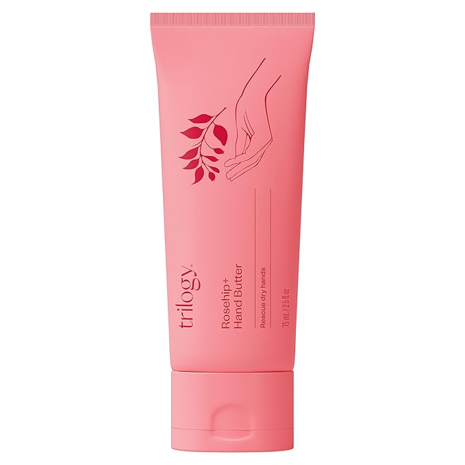Trilogy Rosehip+ Hand Butter, Rich Nourishing Hand Cream with Rosapene, Ceramides and Shea Butter, 2.5 fl oz / 75ml