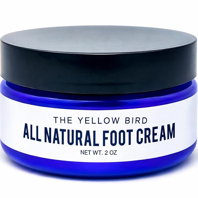 Yellow Bird Foot Cream – Hydrating Tea Tree Oil Foot Balm with Essential Oils. Natural Athletes Foot Treatment. Moisturizing Cracked Feet Repair & Callus Remover. Made In USA - 2 oz