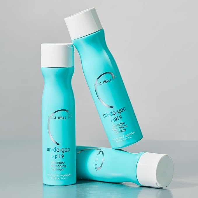 Malibu C Un-Do-Goo Clarifying Shampoo - Removes Product Build Up and Resins from Hair - Shine Restoring, Sulfate-Free Cleanser (9 oz)