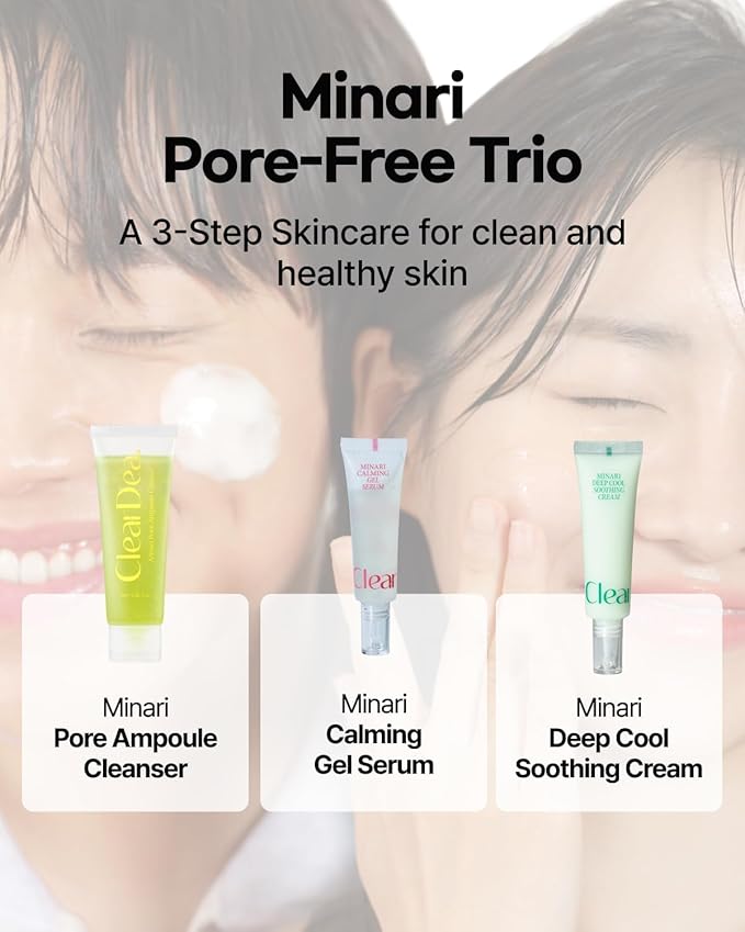 Minari Ampoule Cleanser for Face – K-Beauty Korean Water Parsley & Kakadu Plum Extracts, Hydrating & Gentle Daily Facial Cleanser (Pack of 1)